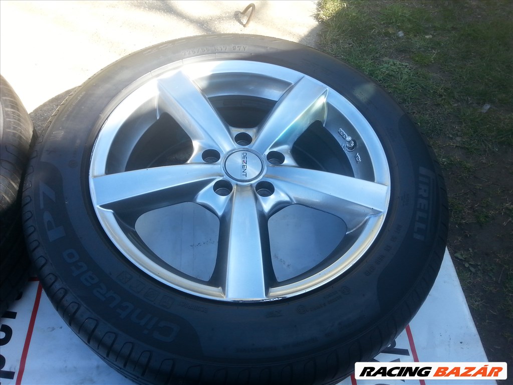  5x112 17" újszerű Dezent alufelni, rajta 225/55 újszerű Pirelli nyári gumi  3. kép
