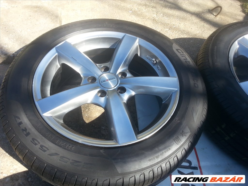  5x112 17" újszerű Dezent alufelni, rajta 225/55 újszerű Pirelli nyári gumi  5. kép