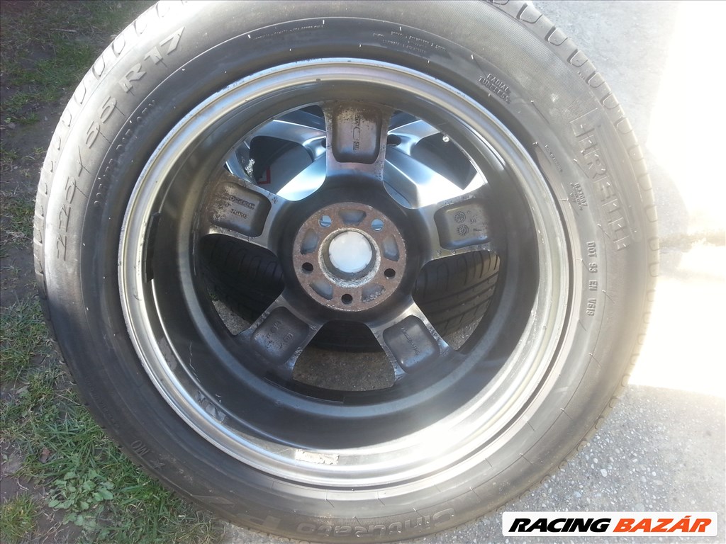  5x112 17" újszerű Dezent alufelni, rajta 225/55 újszerű Pirelli nyári gumi  6. kép