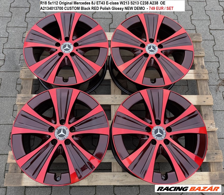 R18 5x112 Original Mercedes 8J ET43 egyedi alufelnik felnik 8x18 18"  1. kép