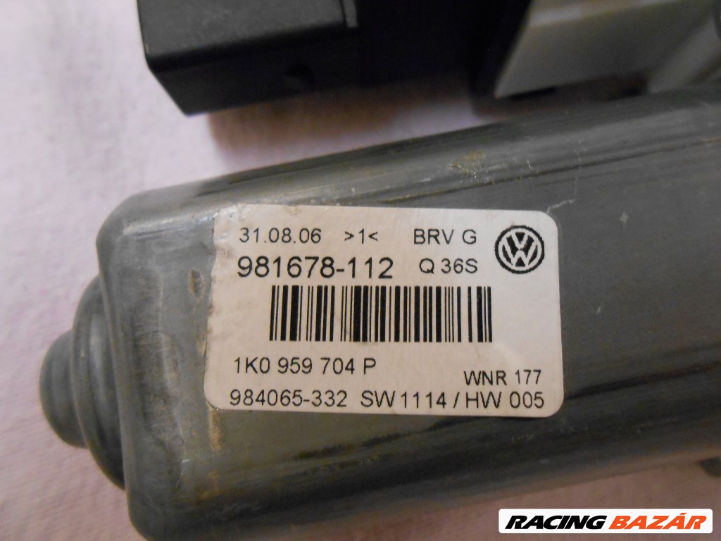 VW Passat B6, 3C 2005-2008 Ablakemelő motor - elektronikával JOBB hátsó 1k0959704p 3. kép