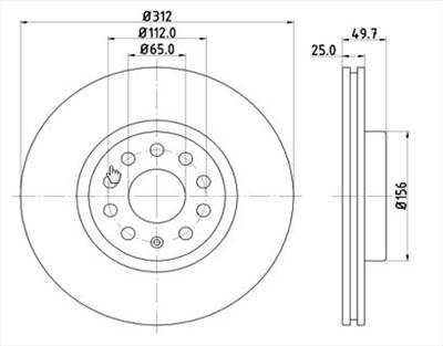 MTR 12108505 - féktárcsa AUDI BUICK CUPRA SEAT SKODA VW