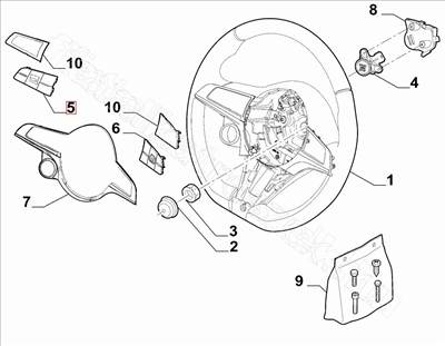 Tempomat gomb Stelvio adaptív ALFA ROMEO STELVIO - FIAT eredeti 156150666