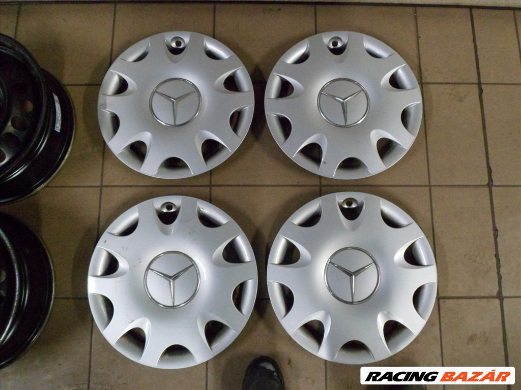  Mercedes - A 5x112 lyukosztású 6,5JJ 15" használt lemezfelni dísztárcsával ALKALMI VÉTEL! 4. kép