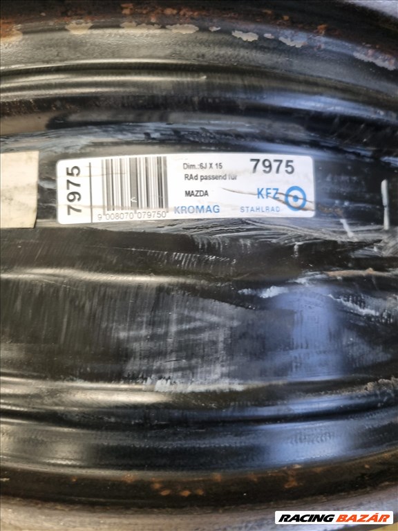  5x114.3 lyukosztású 6JJ 15" újszerű gyári Mazda/Kia lemezfelni 4. kép