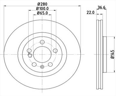 MTR 12108506 - féktárcsa AUDI SEAT SKODA VW ZHONGHUA(BRILLIANCE)