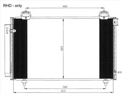 NRF 35593 - klíma kondenzátor TOYOTA