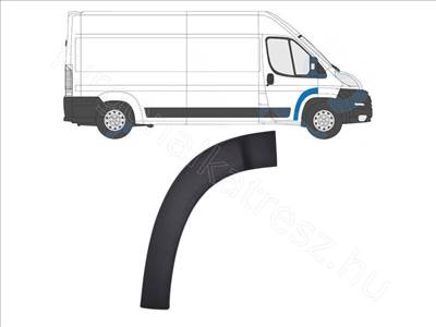 Ajtó szélesítés jobb első Fekete – Ducato, Jumper, Boxer (2018-tól) – AL91239, 735684282 – ALTOLINE utángyártott 735684282