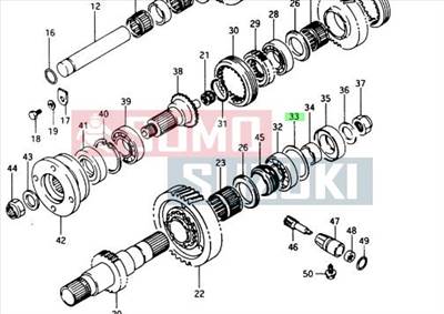 Suzuki Samurai osztómű alátét 29148-80050