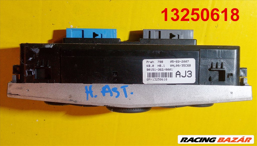 Opel Astra H Fűtéskapcsoló panel h astra 13250618 3. kép