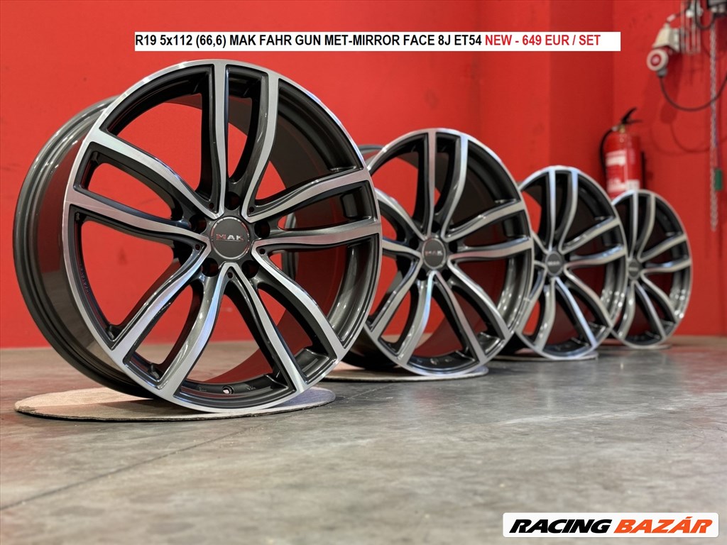 R19 5x112 (66,6) MAK FAHR GUN MET-MIRROR FACE 8J ET54 új alufelnik 19" 1. kép
