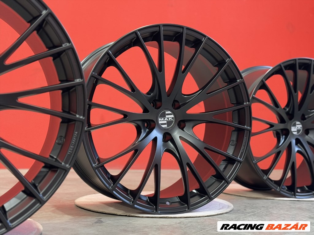 R21 5x112 (66,45) MAK RENNEN MATT BLACK 9.5J ET27 új alufelnik felnik 6. kép