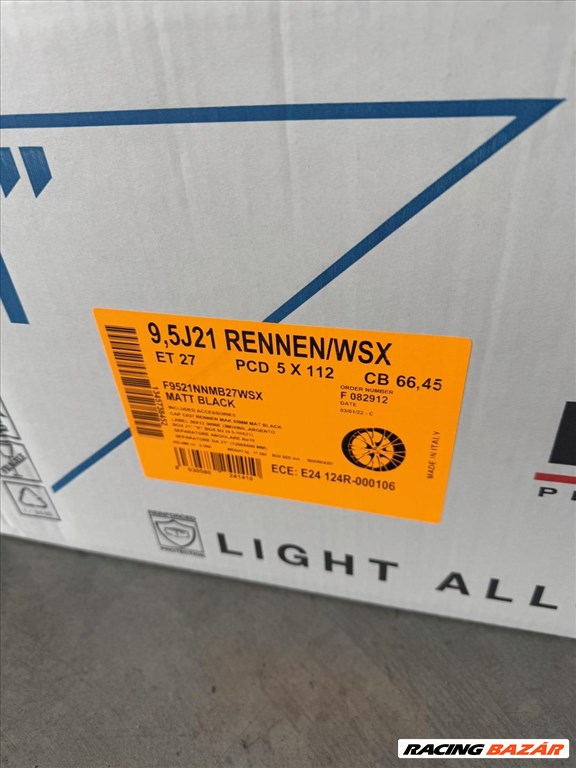 R21 5x112 (66,45) MAK RENNEN MATT BLACK 9.5J ET27 új alufelnik felnik 7. kép