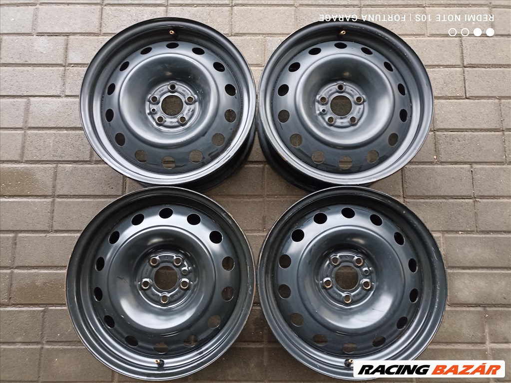 5x98 16" Fiat / Alfa Romeo újszerű lemezfelni garnitúra (R576) 1. kép