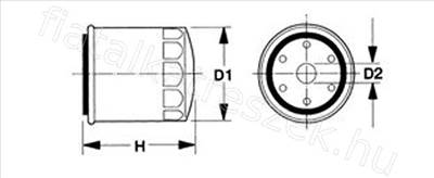 OLAJSZ. H=80MM M=3/4" ÁTM=78MM(15315/3) LANCIA DELTA I (831_), DELTA   (831_) - MEAT & DORIA 15312/3