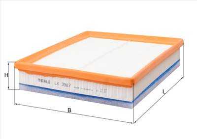 MAHLE LX 3987 - légszűrő CITROËN DS FIAT FORD MERCEDES-BENZ OPEL PEUGEOT RENAULT TOYOTA VAUXHALL VW