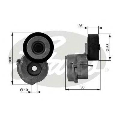 GATES T38440 - hosszbordásszíj feszítőgörgő ALFA ROMEO CHEVROLET FIAT OPEL SUBARU SUZUKI VAUXHALL