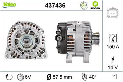 generátor VALEO 437436 for CITROËN, PEUGEOT, FIAT, LANCIA