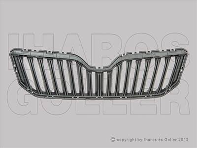 Skoda Yeti 2013-2017 - Hűtődíszrács, fekete, króm keret nélkül