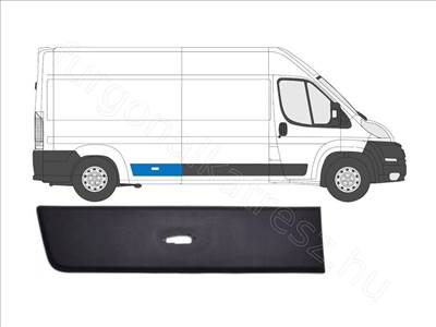 Jobb hátsó sárvédő díszléc fekete – Ducato, Jumper, Boxer (2018-tól) – AL91244, 735684287 – ALTOLINE utángyártott 735684287