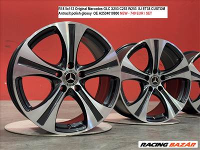 R18 5x112 Original Mercedes GLC X253 C253 W253  8J ET38 CUSTOM Antracit polish 