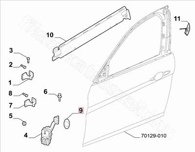 Ajtó határoló tömítés ALFA ROMEO STELVIO - FIAT eredeti 50536509