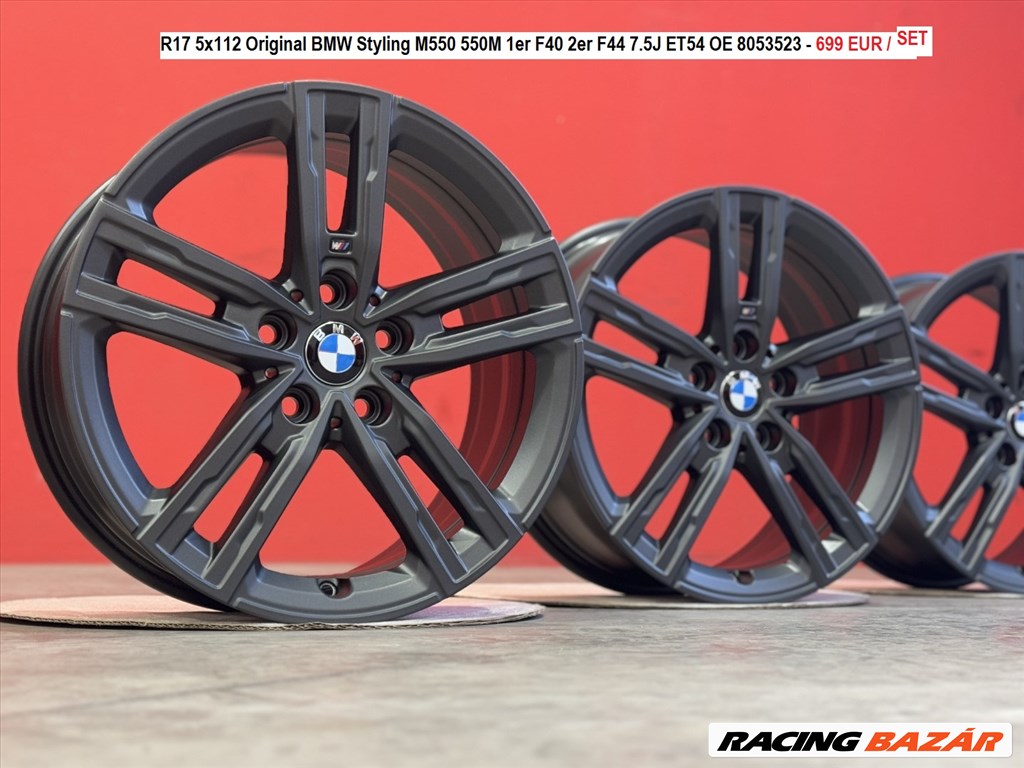 R17 5x112 Original BMW Styling M550 550M 1er F40 2er F44 7.5J ET54 OE 8053523  1. kép
