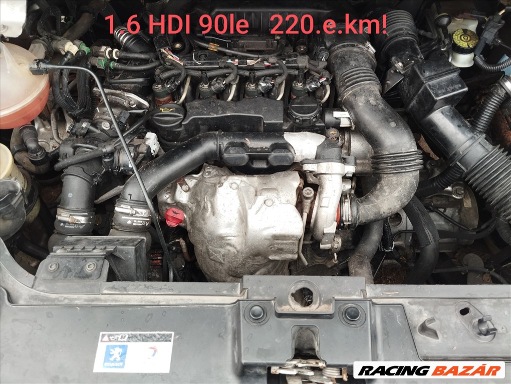 Peugeot Expert, Citroën Jumpy II, Toyota Proace I, Fiat Scudo II 1.6 HDI 66 kw Komplett motor  1. kép