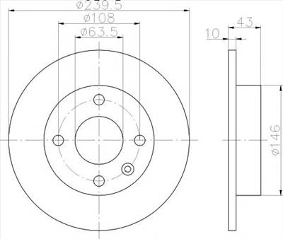 TEXTAR 92050900 - féktárcsa FORD VW