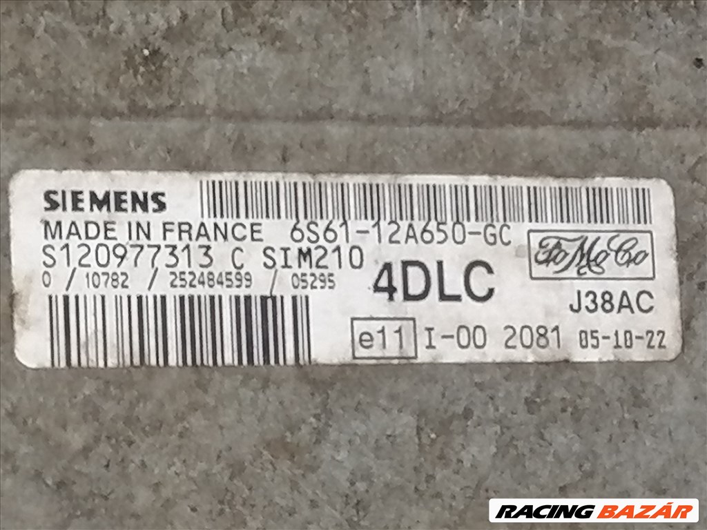 Ford Fusion 1.4 16V Motorvezérlő  6s6112a650gc 2. kép