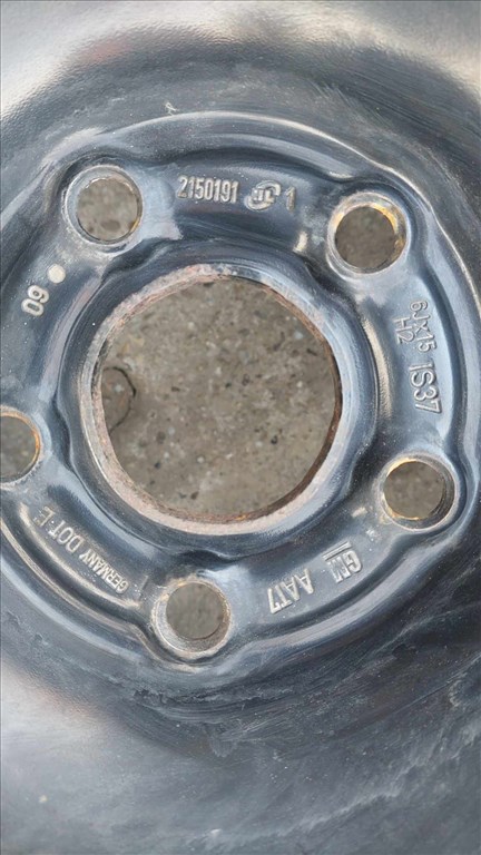 5x105 15" Opel K Astra 4 db acélfelni + TPMS 7. kép