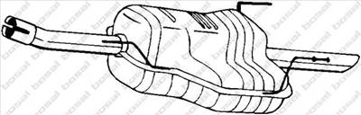 BOSAL 185-481 - hátsó kipufogó dob OPEL VAUXHALL