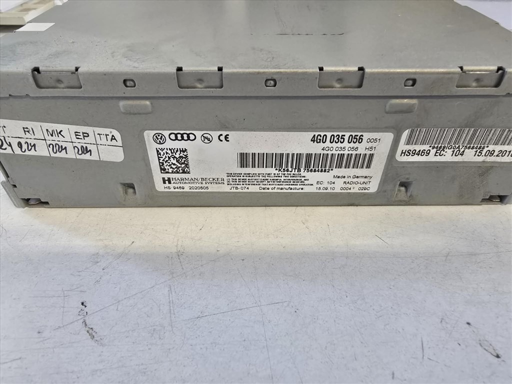 Audi A6 (C6 - 4F) AUDI MMI 3g-hez rádió erősítő 1. kép