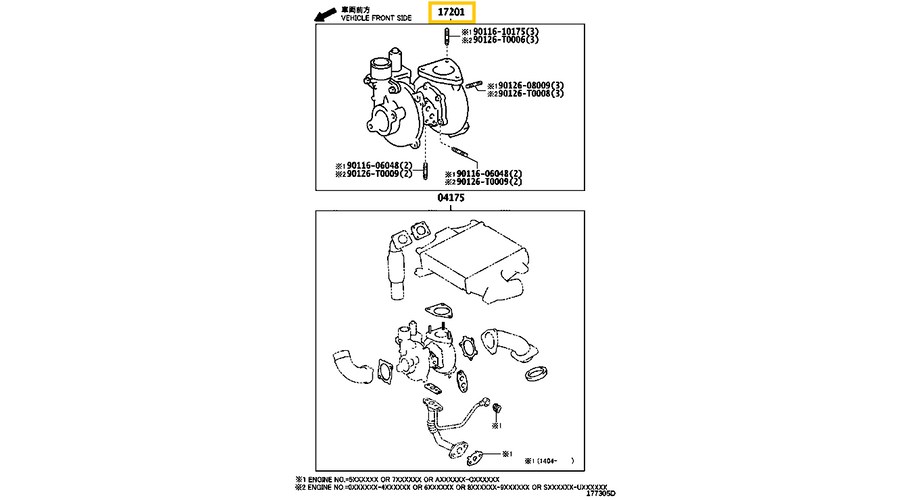 17201-0L070 Toyota Hilux Turbó VB31 106 KW/144 LE 2.5 D-4D 2KDFTV 2005-2015 4. kép