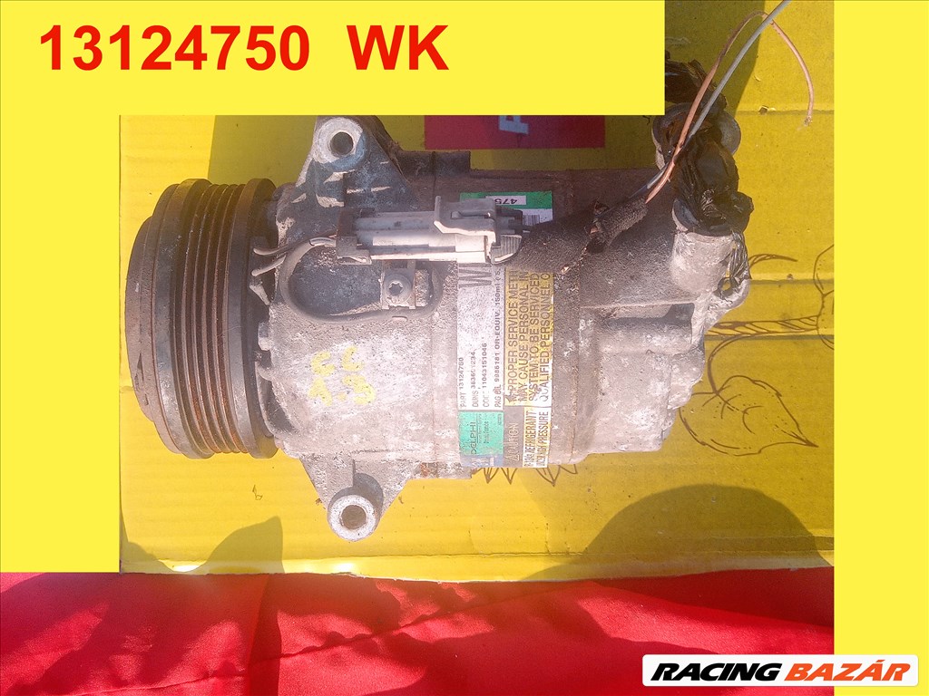 Opel Corsa D, Opel Corsa C, Opel Manta A, Opel Astra H KLÍMAKOMPRESSZOR  13124750wk 1. kép