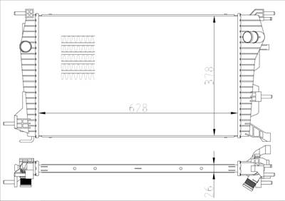 NRF 550004 - Vízhűtő (Hűtőradiátor) RENAULT