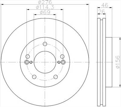 TEXTAR 92173203 - féktárcsa HYUNDAI