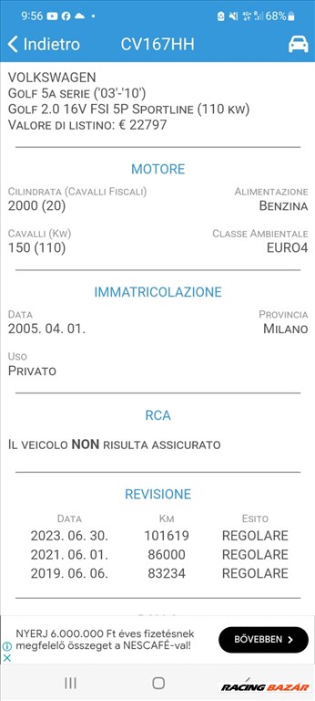 Volkswagen Golf V 2.0 FSI A5 Typ 1K AUDI,SEAT,SKODA VW motor BLX 107EZER KM 4. kép