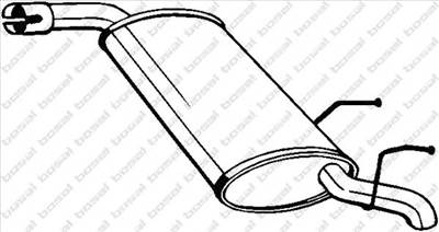 BOSAL 185-665 - hátsó kipufogó dob OPEL VAUXHALL