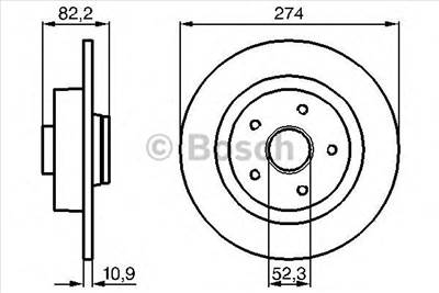 BOSCH 0 986 478 744 - féktárcsa RENAULT