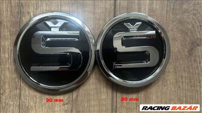 Skoda embléma új modell  cróm-fekete 80-90mm  