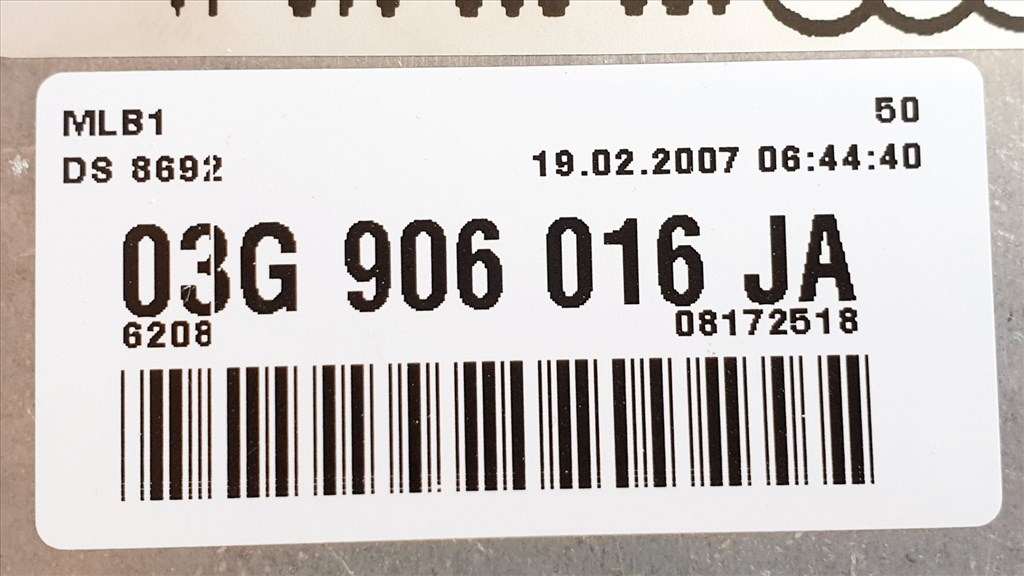 508638 Audi A4 B7, Motorvezérlő, Ecu, 0281012723, 03G906016JA, Bosch. 6. kép