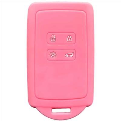Renault kulcs szilikon tok 4 gombos pink