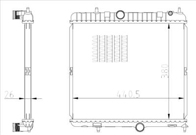 NRF 550021 - Vízhűtő (Hűtőradiátor) CITROËN DS PEUGEOT