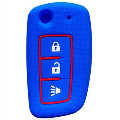 Nissan kulcs szilikon tok 3 gombos - Piros