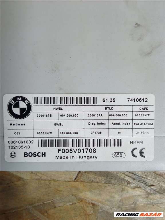 BMW  F34 3GT elektromos csomagtérajtó vezérlő modul  7410612 2. kép