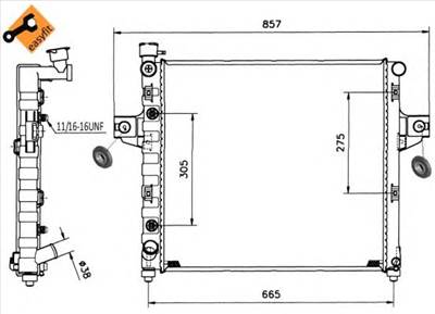 NRF 58112 - Vízhűtő (Hűtőradiátor) JEEP
