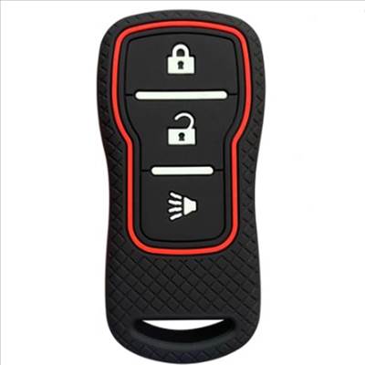 Nissan kulcs szilikon tok 4 gombos - Fekete