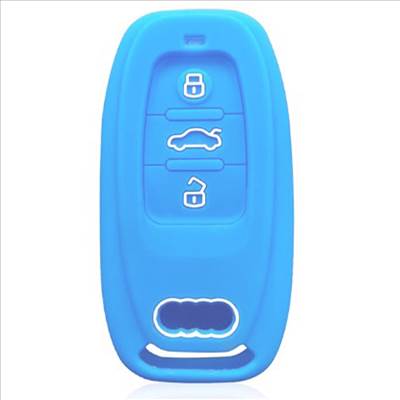 Audi kulcs szilikon tok 3 gombos - Narancs