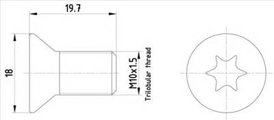 TEXTAR TPM0011 - féktárcsa csavar FORD JAGUAR LAND ROVER LAND ROVER (CHERY) VOLVO VOLVO (CHANGAN) VO